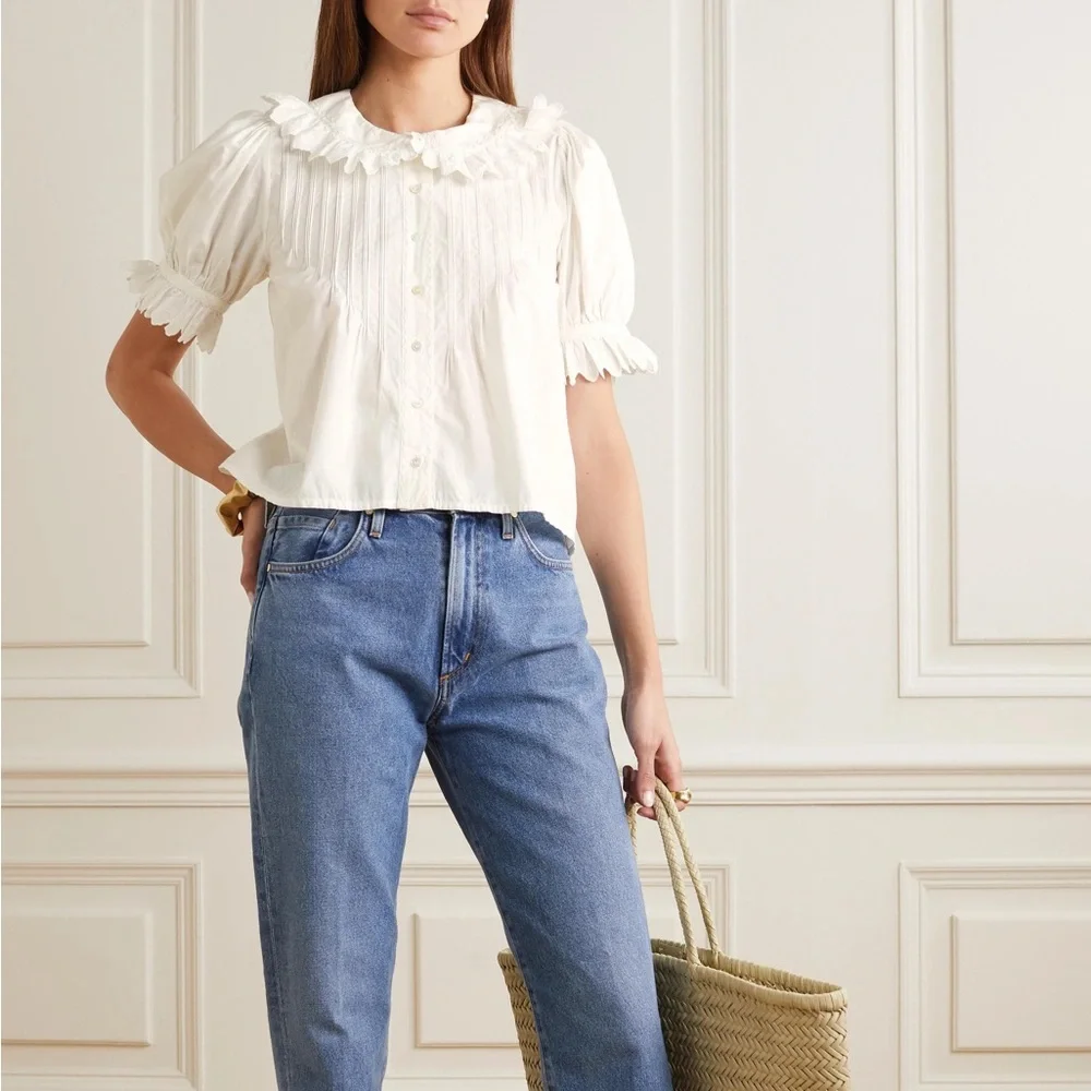 Doen Rune White Ruffled Blouse - Picture 2 of 3